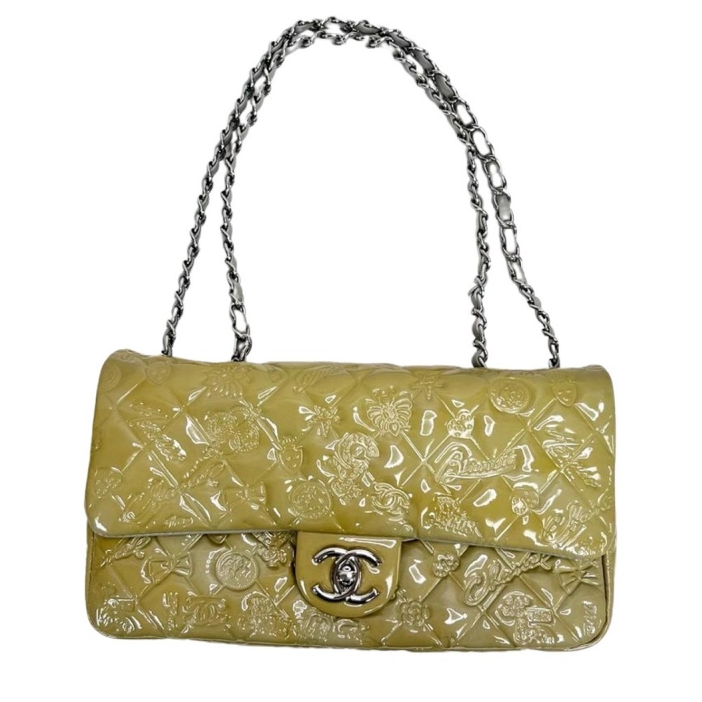 Chanel patent leather flap bag